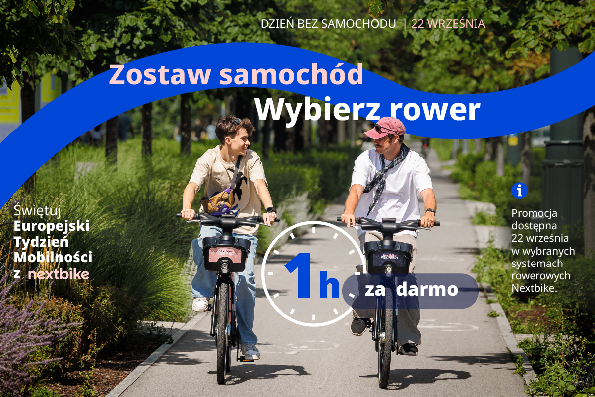 Darmowa godzina jazdy rowerami JASkółka – 22 września obchodzimy Dzień bez Samochodu